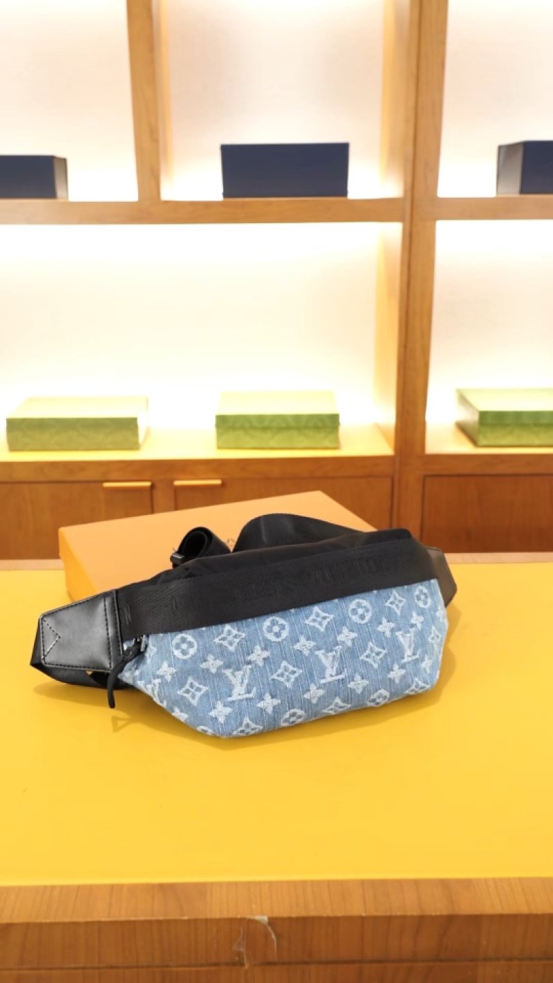 Louis Vuitton Monogram Denim Waist Bag Light Blue
