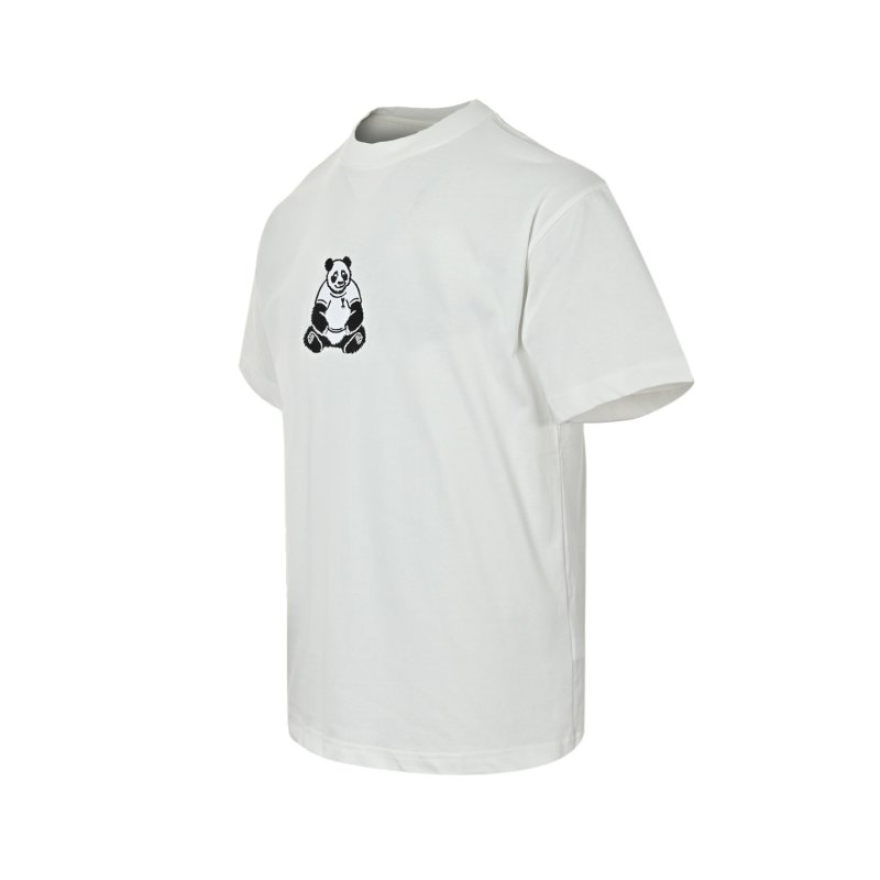 AMI Panda Embroidery Short Sleeve T-Shirt White view