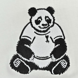 AMI Panda Embroidery Short Sleeve T-Shirt White view 8