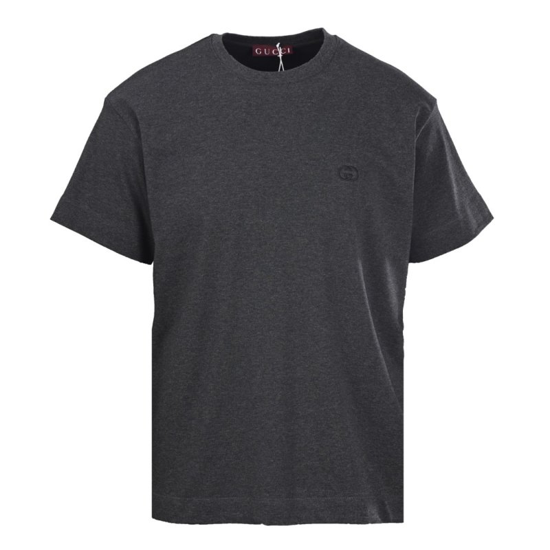 Gucci GG Embroidered T-Shirt Charcoal Grey view