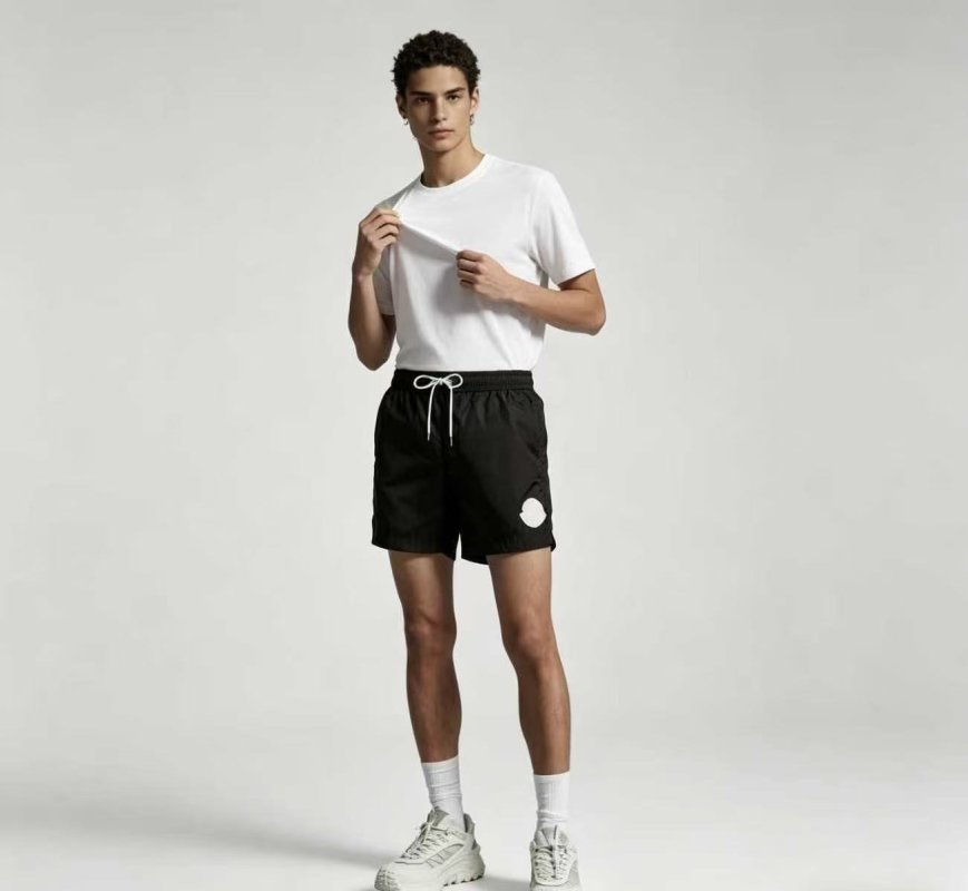 Moncler Black Nylon Shorts view