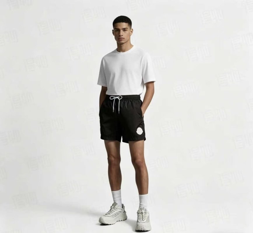 Moncler Black Nylon Shorts view