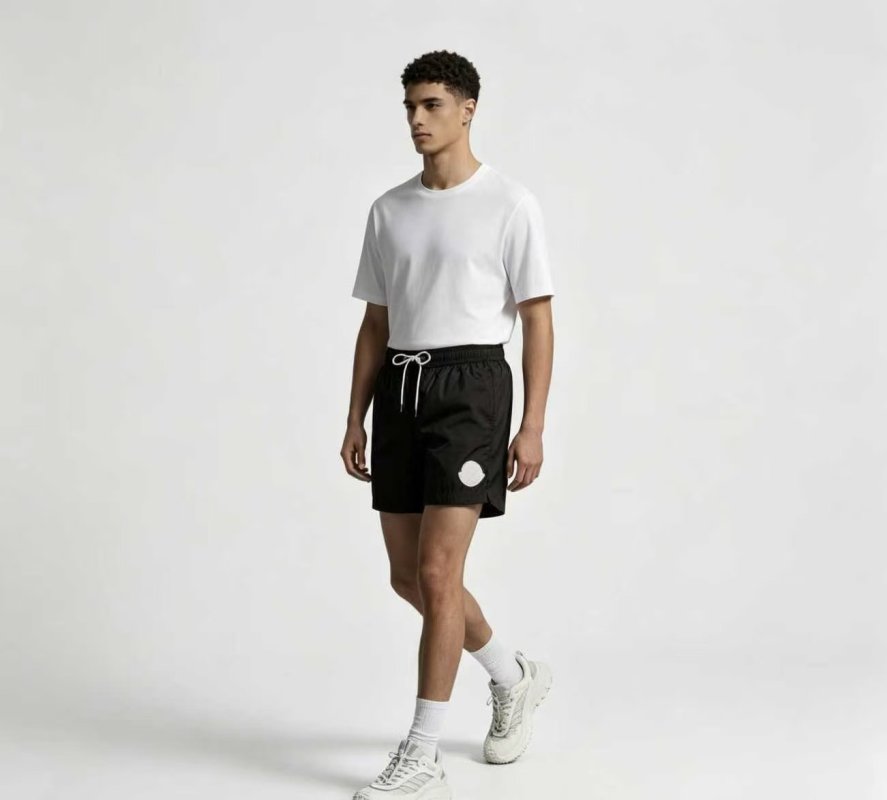 Moncler Black Nylon Shorts view