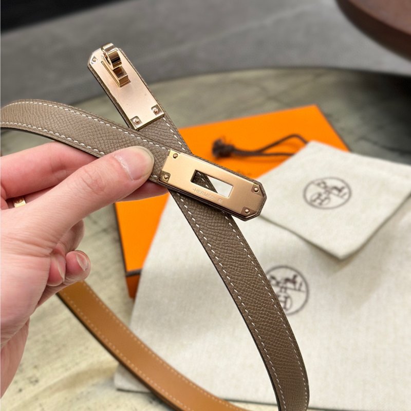 Hermès Kelly 1.8 Epsom Leather Belt Brown view