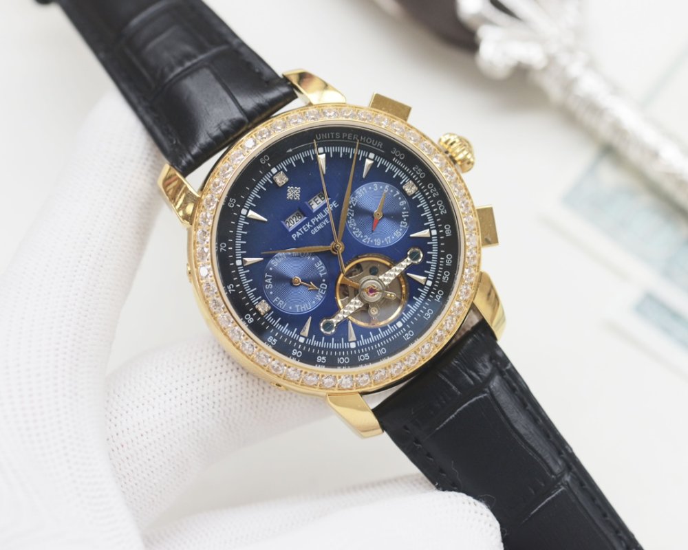 Patek Philippe Nautilus Chronograph Blue Dial Steel Watch 42mm view