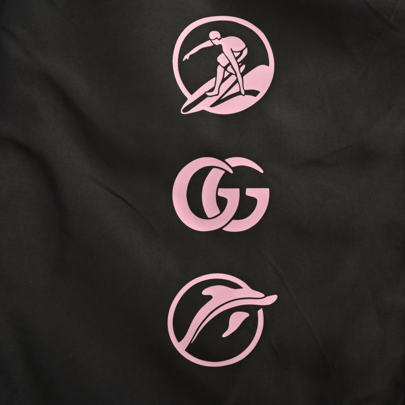 Black Logo Print Shorts view