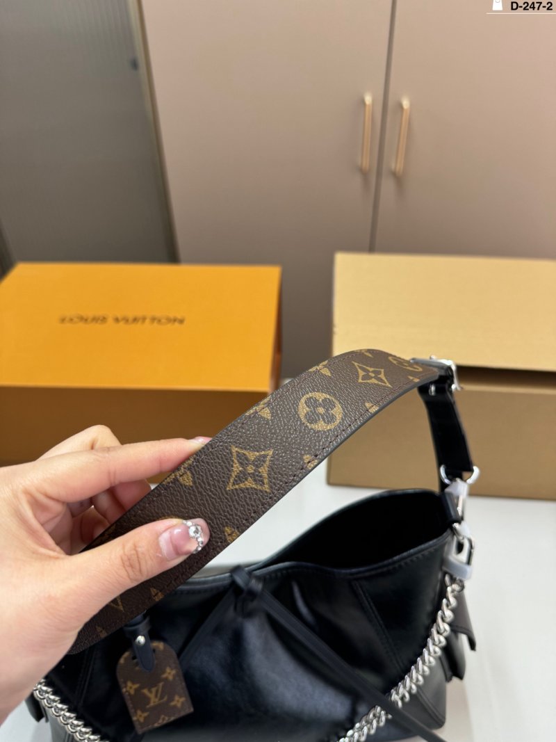 Louis Vuitton Carryall Black Tote Bag with Chain Strap view