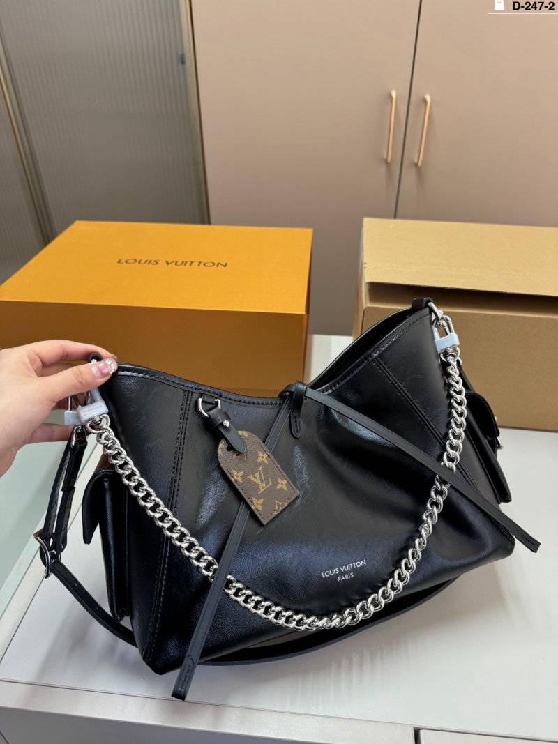 Louis Vuitton Carryall Black Tote Bag with Chain Strap view