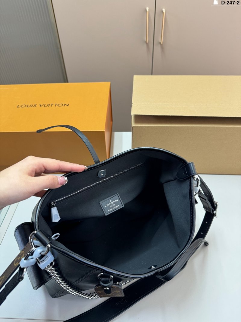 Louis Vuitton Carryall Black Tote Bag with Chain Strap view
