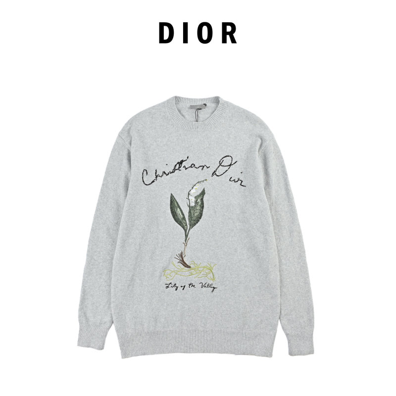 Cream Botanical Print Sweatshirt with Embroidered Text view