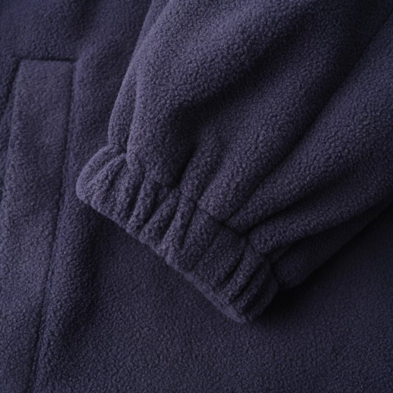 Prada Navy Fleece Drawstring Hooded Jacket view