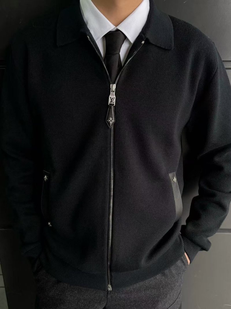 Louis Vuitton Black Wool Zip Harrington Jacket