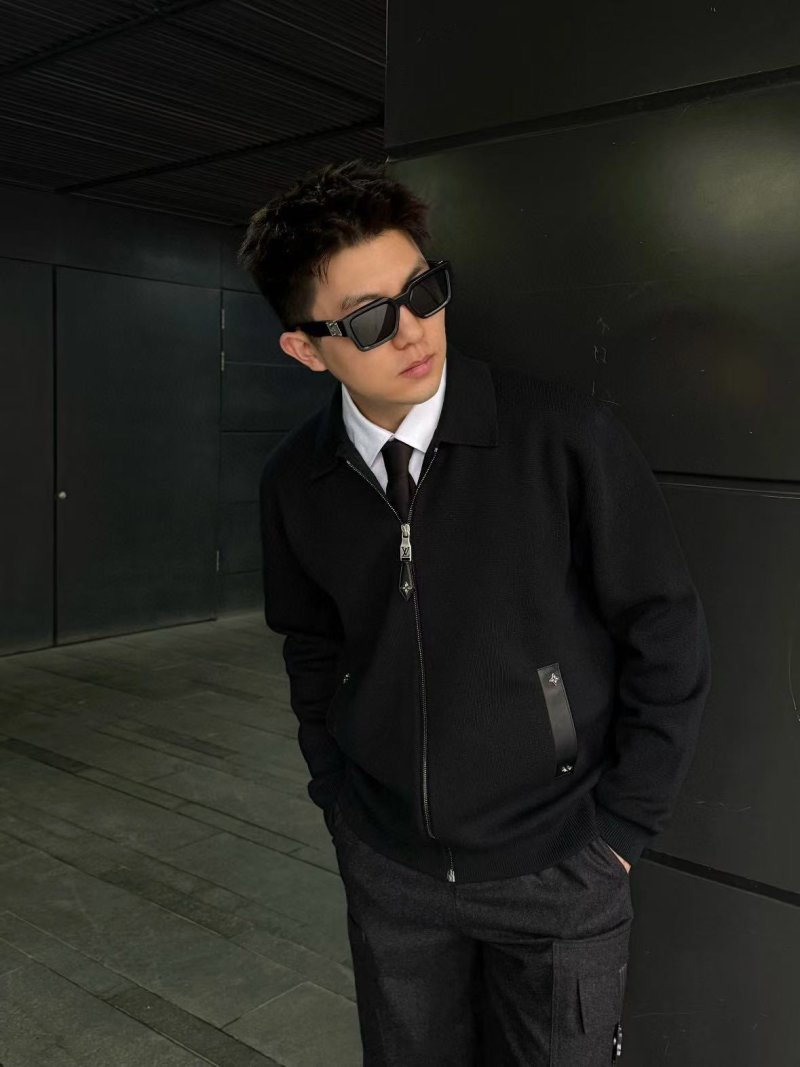 Louis Vuitton Black Wool Zip Harrington Jacket view