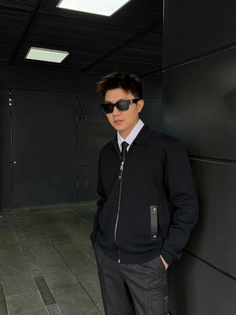 Louis Vuitton Black Wool Zip Harrington Jacket view