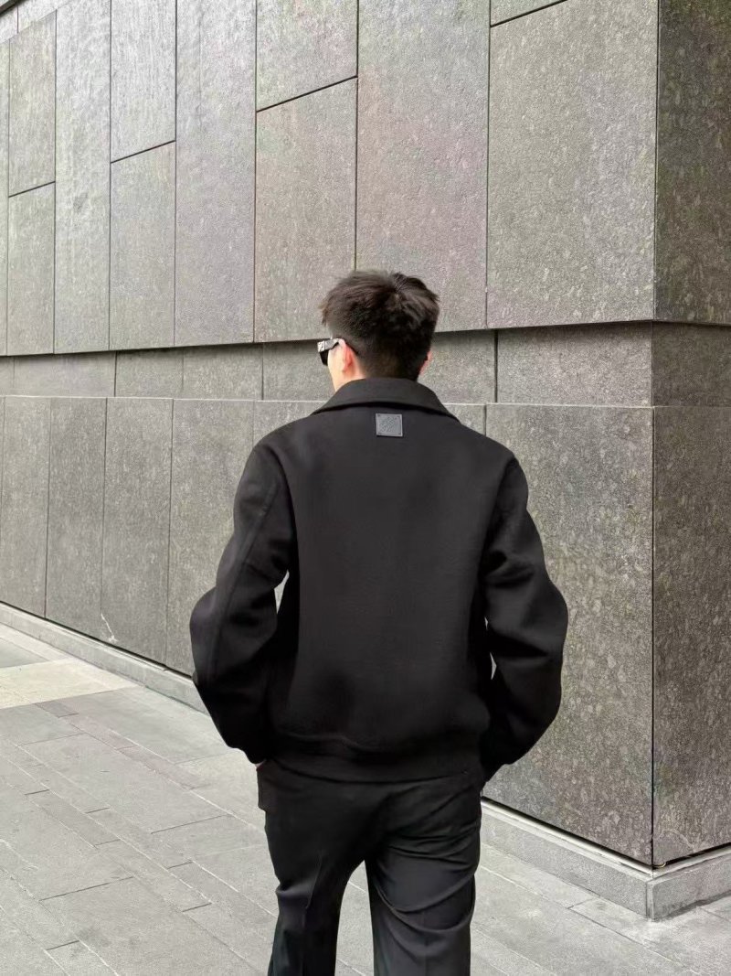 Louis Vuitton Black Wool Zip Harrington Jacket view