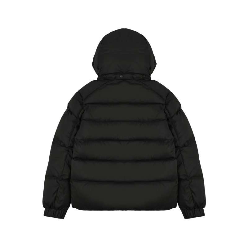 Black Puffer Down Jacket with Hood view