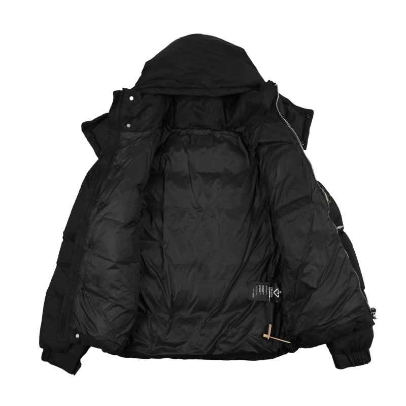 Black Puffer Down Jacket with Hood view