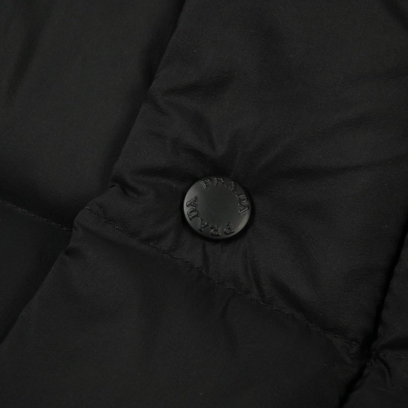 Black Puffer Down Jacket with Hood view