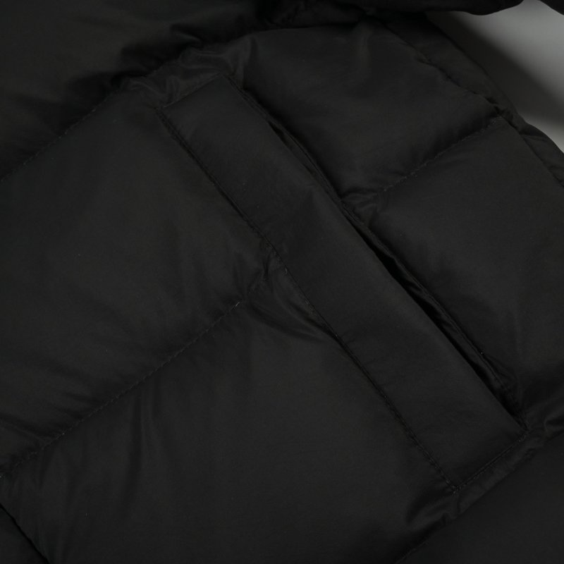 Black Puffer Down Jacket with Hood view
