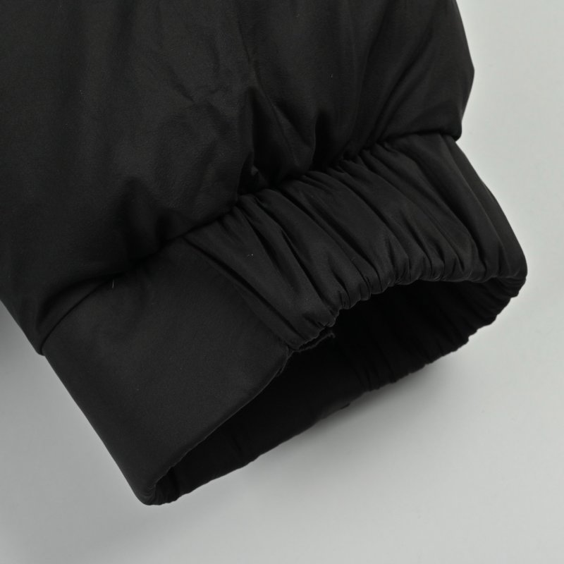 Black Puffer Down Jacket with Hood view