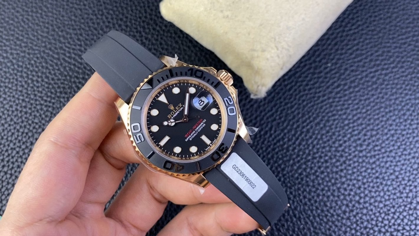 Rolex Yacht-Master 42mm Black Dial Gold Watch
