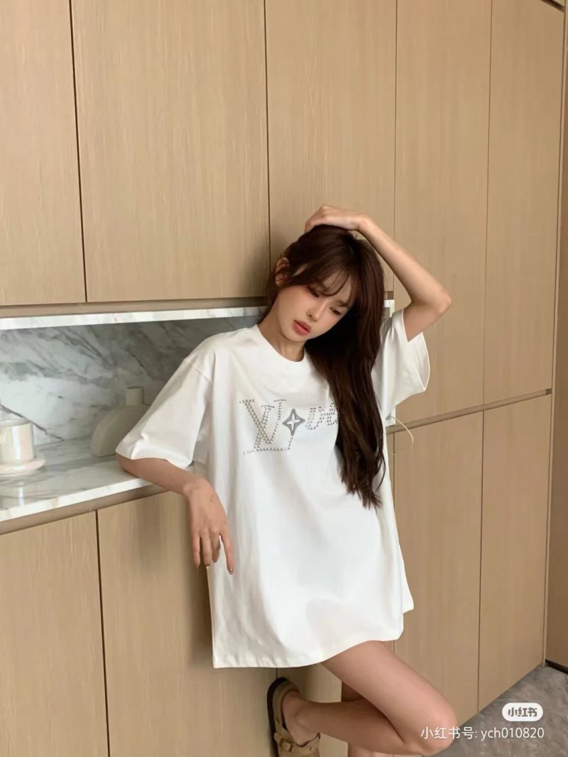 White Rhinestone Logo Graphic T-Shirt view