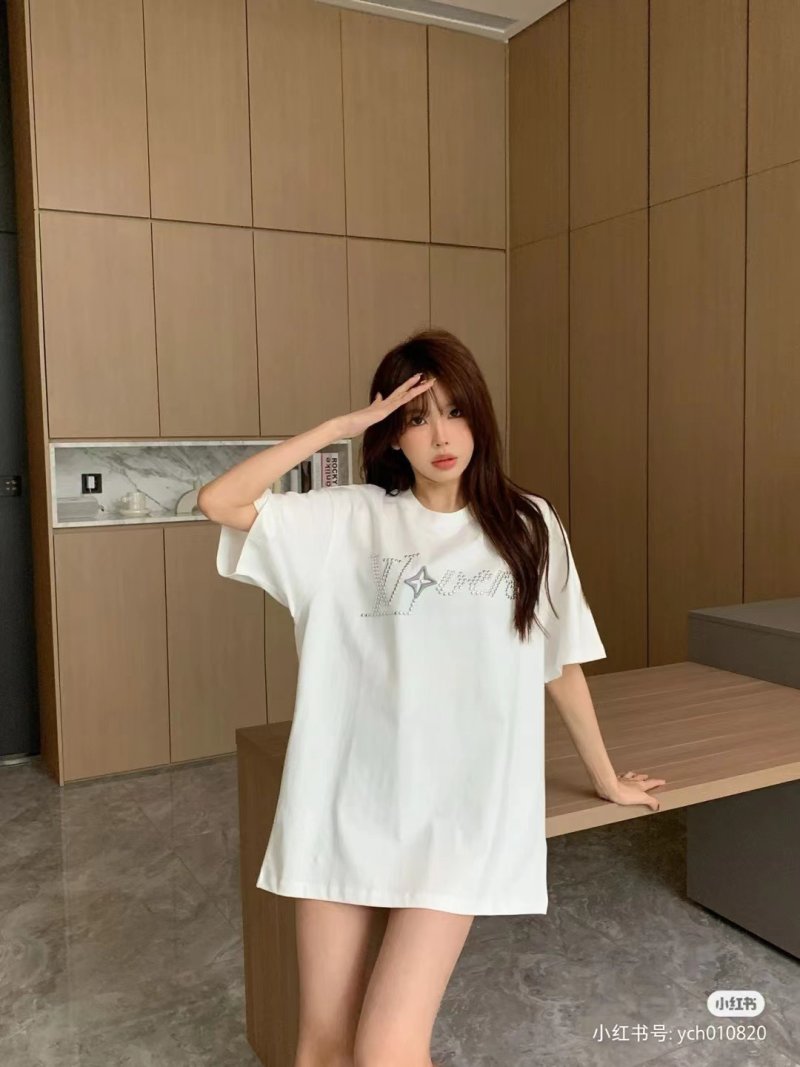 White Rhinestone Logo Graphic T-Shirt view