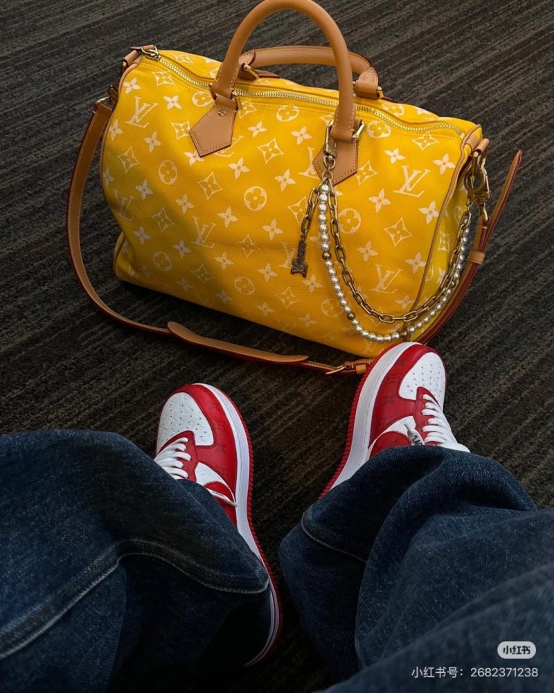 Louis Vuitton Speedy Monogram Yellow Handbag
