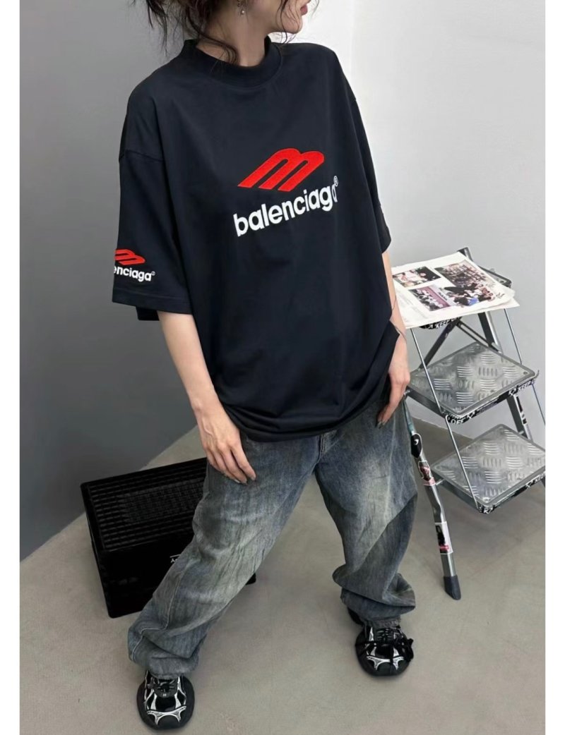 Balenciaga Logo Print Black T-Shirt