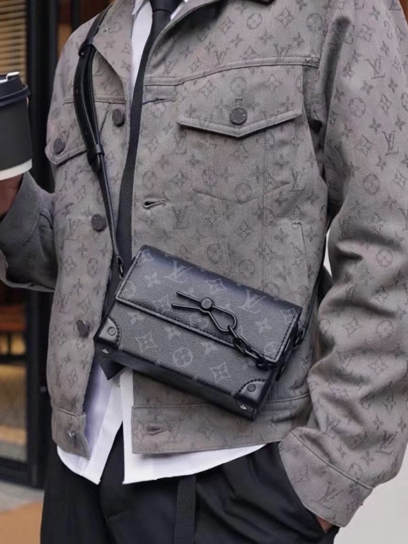 Louis Vuitton Steamer Monogram Shoulder Bag Black