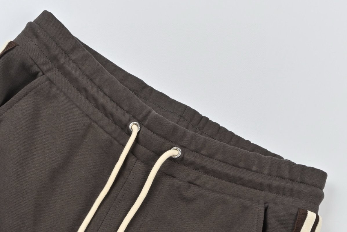 Celine Grey Stripe Joggers with White Side Trim view
