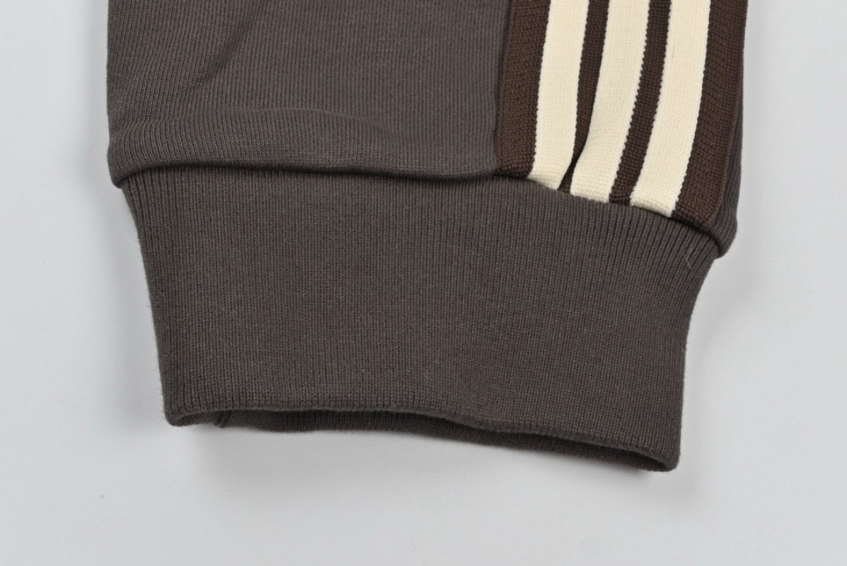 Celine Grey Stripe Joggers with White Side Trim view