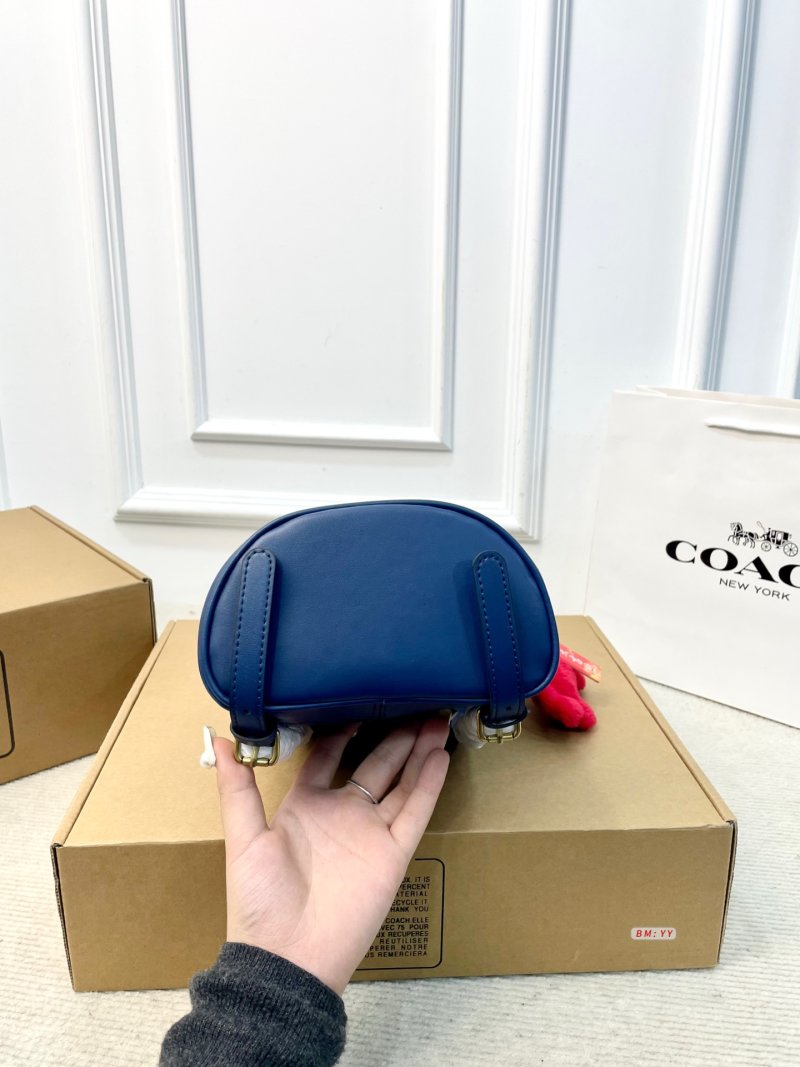 Coach Harper Mini Denim Backpack Blue view