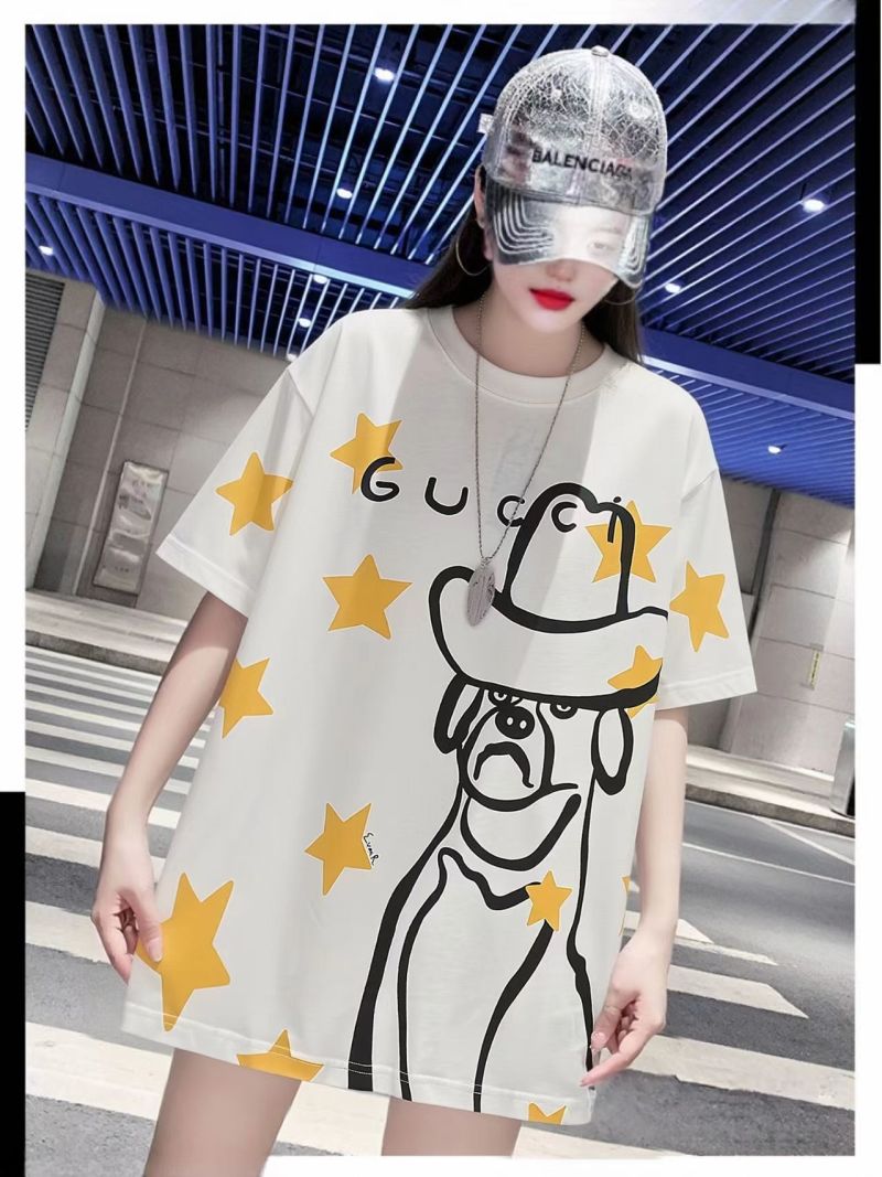 Gucci Star Cartoon Character White T-Shirt