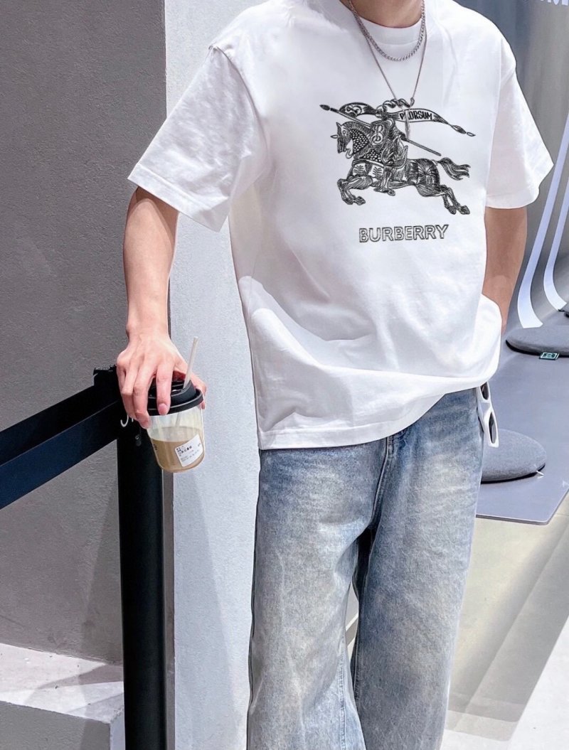 Burberry White Knight Graphic T-Shirt view