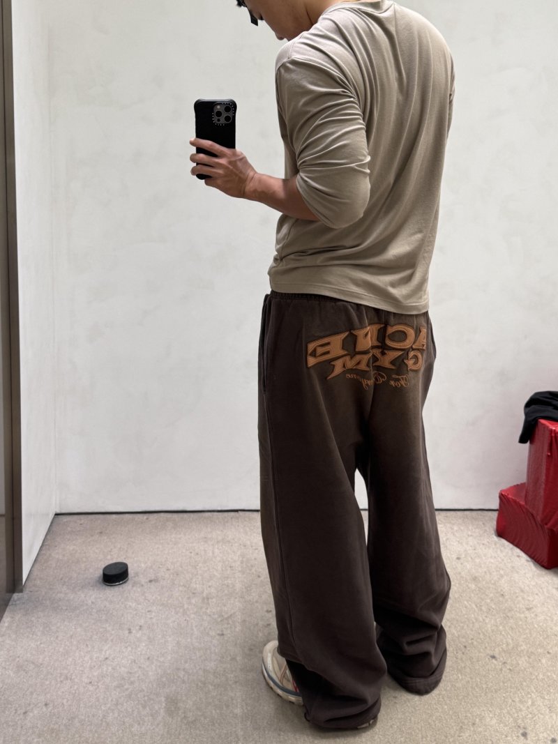 Essentials Brown Logo Sweatpants