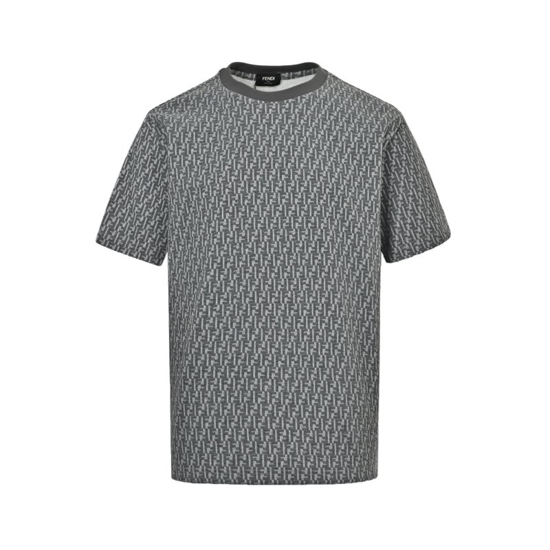 Charcoal Monogram Print Crewneck T-Shirt view