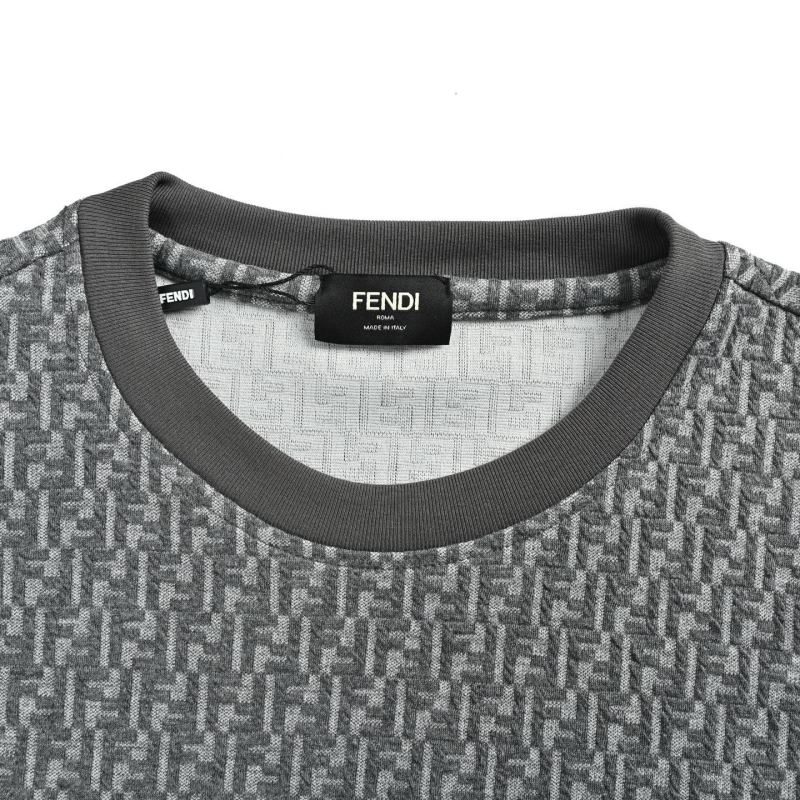 Charcoal Monogram Print Crewneck T-Shirt view