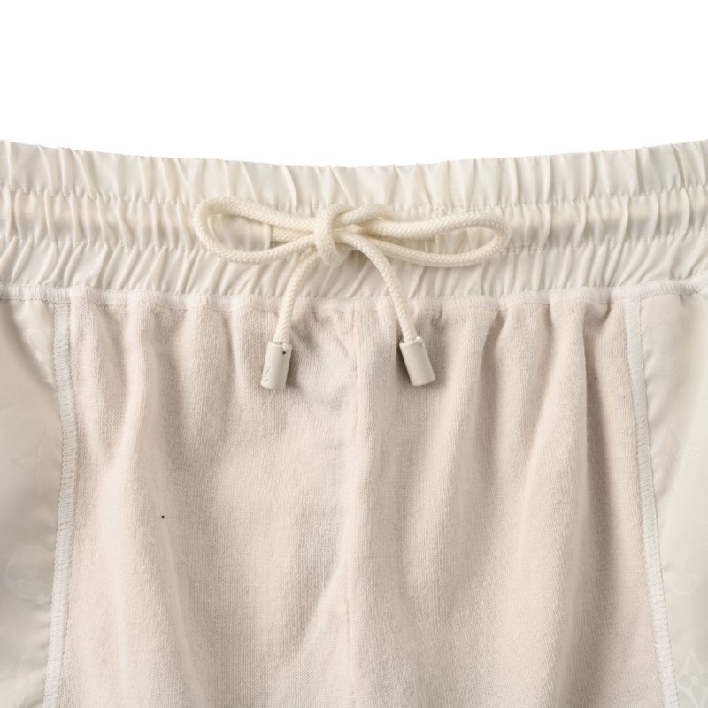 Louis Vuitton Knit Jacquard Nylon Drawstring Shorts Cream view