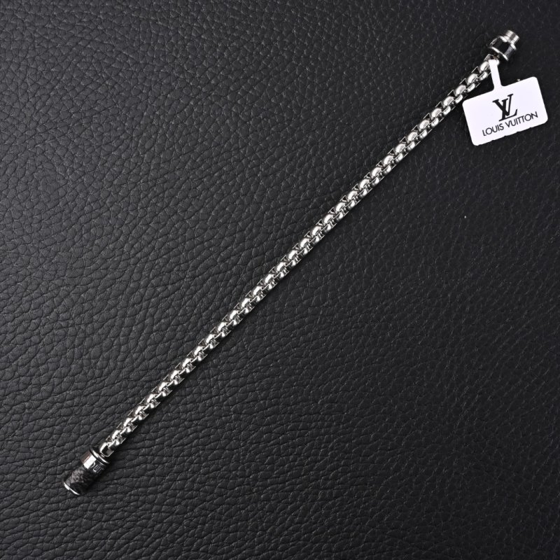 Louis Vuitton Monogram Eclipse Chain Bracelet Silver view