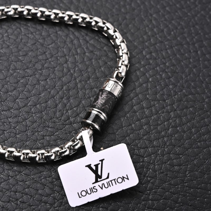 Louis Vuitton Monogram Eclipse Chain Bracelet Silver view