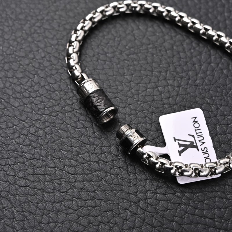 Louis Vuitton Monogram Eclipse Chain Bracelet Silver view