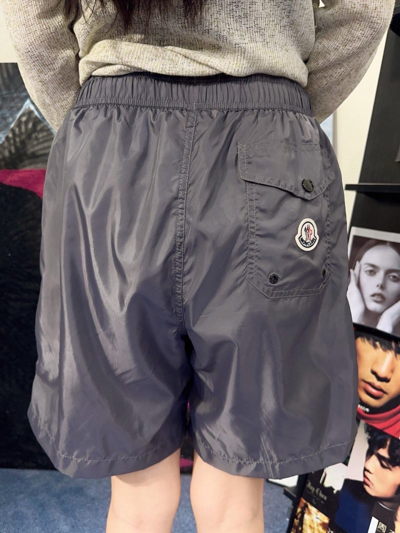 Black Nylon Cargo Shorts with Drawstring view