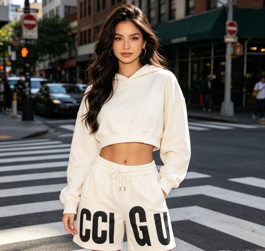 Gucci Logo Cream Shorts