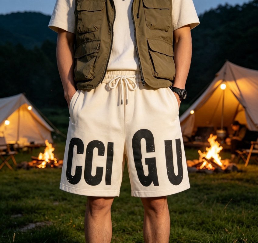 Gucci Logo Cream Shorts view