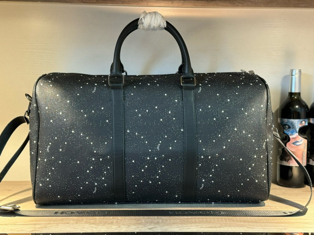 Coach Black Star Print Travel Duffel Bag view