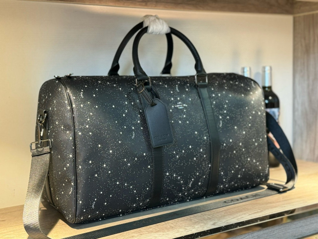 Coach Black Star Print Travel Duffel Bag view