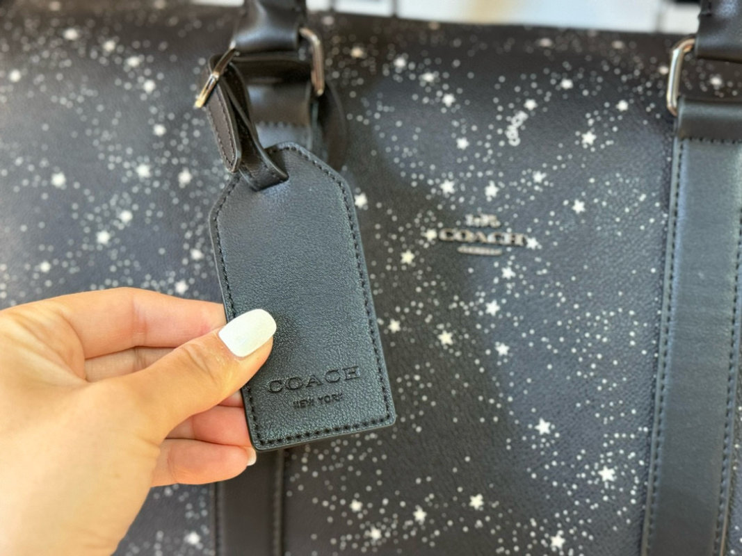Coach Black Star Print Travel Duffel Bag view