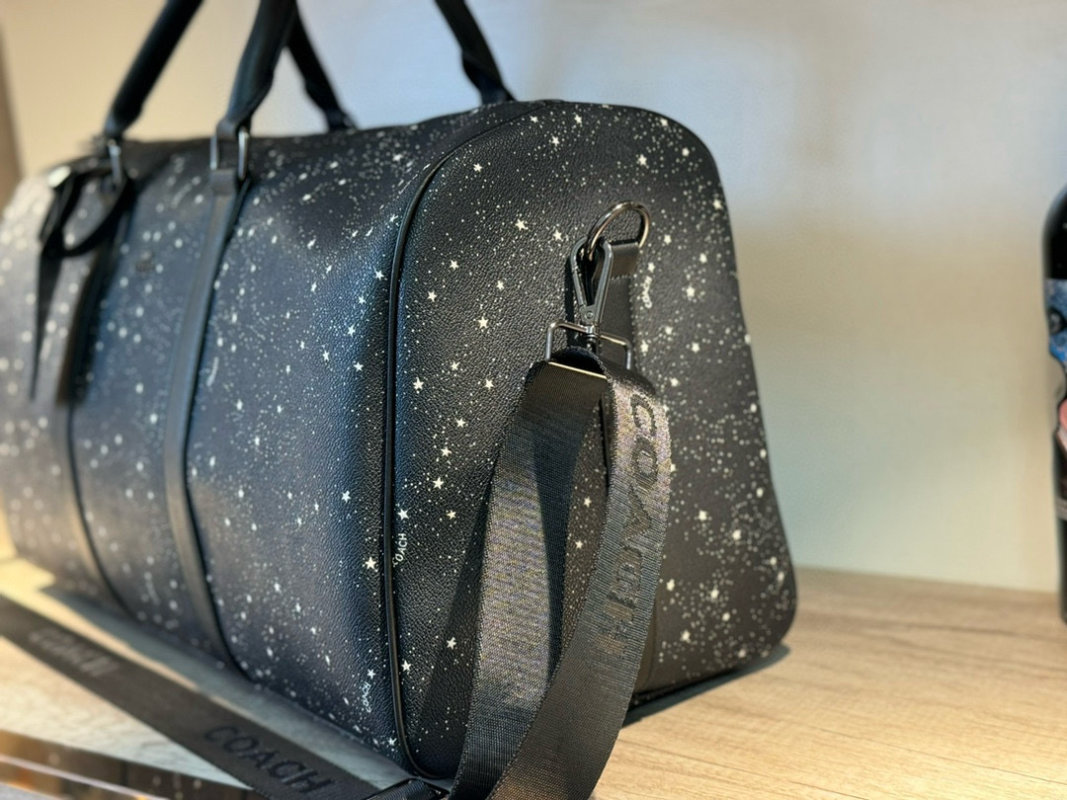 Coach Black Star Print Travel Duffel Bag view