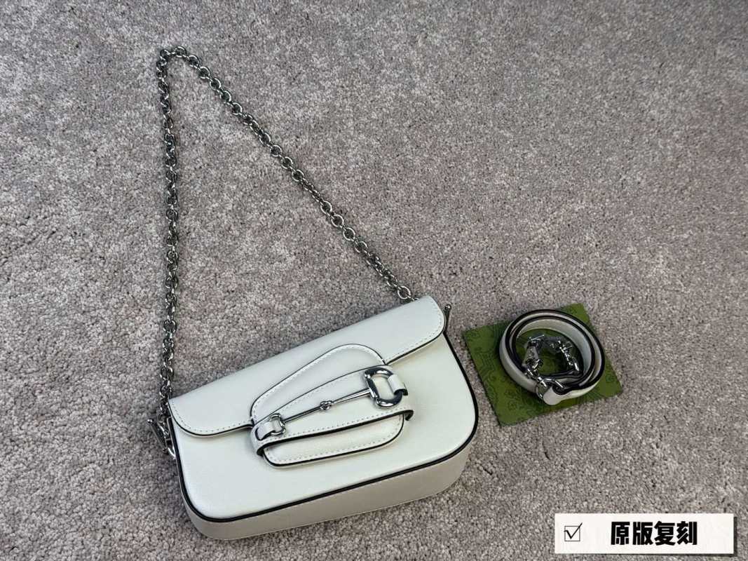 Gucci 1955 Horsebit White Shoulder Bag view